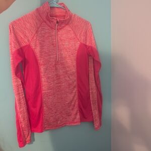 Women's Head Pink Quarter-Zip Light Weight Sweatshirt